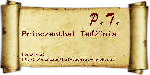 Princzenthal Teónia névjegykártya